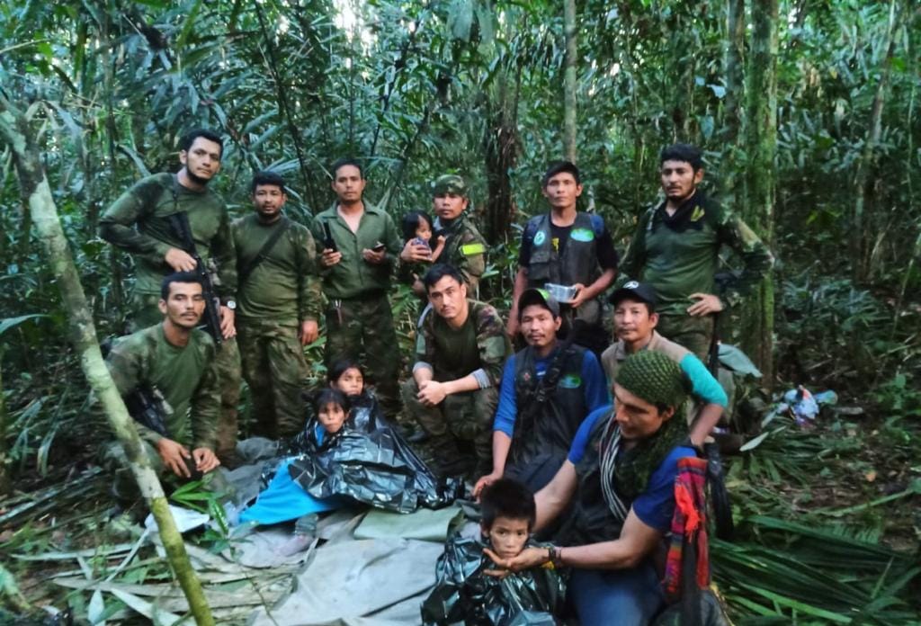 Four Children, including a one year old found alive in Amazon jungle 40 days after the plane crash. 