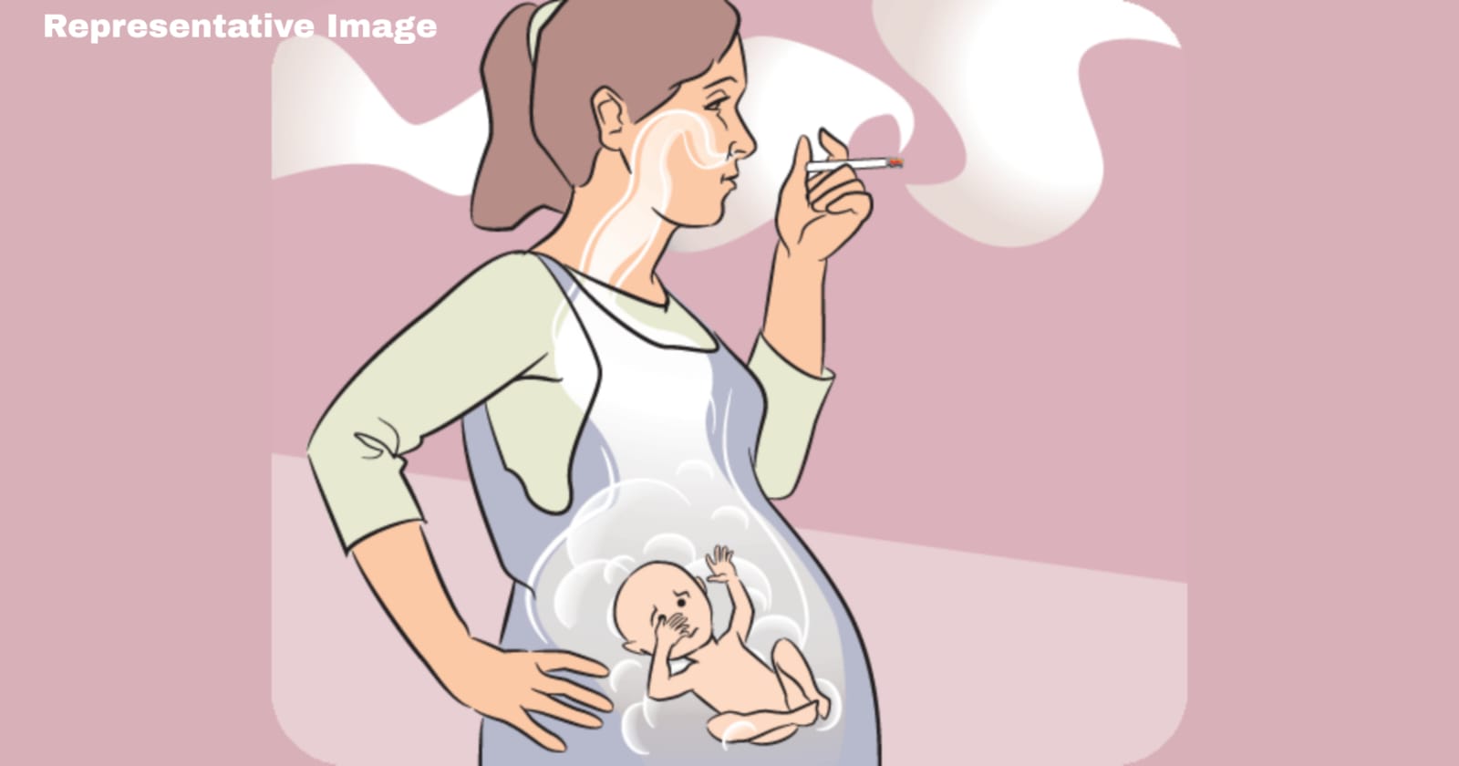 Tobacco addicted woman gives birth to a baby with high nicotine. 