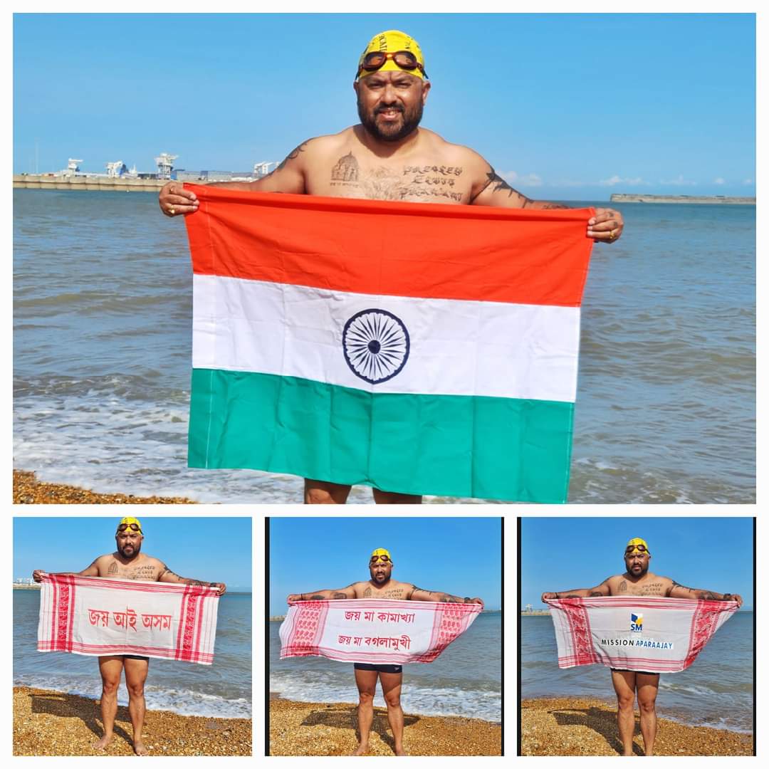 Assam's Swimmer Elvis Ali Hazarika becomes the first Swimmer from NE to cross the English Channel.