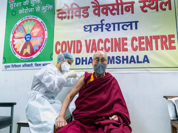 Dalai Lama get first COVID-19 shot in Dharamshala