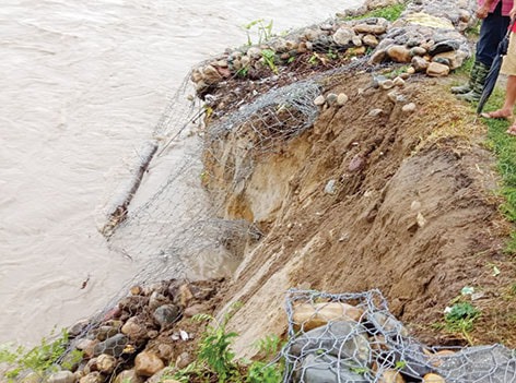 The mighty Siang river once again on an alarming level : Authorities  and denizens alerted