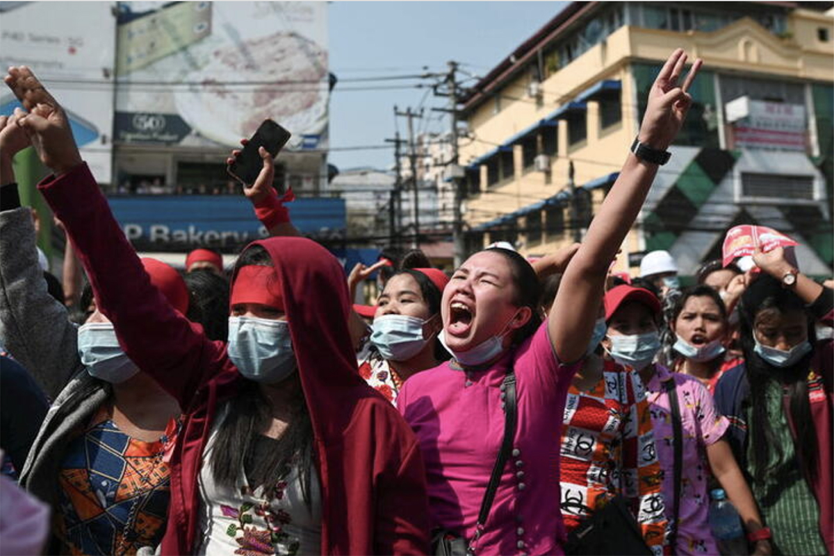 1000s protest Myanmar coup despite internet ban