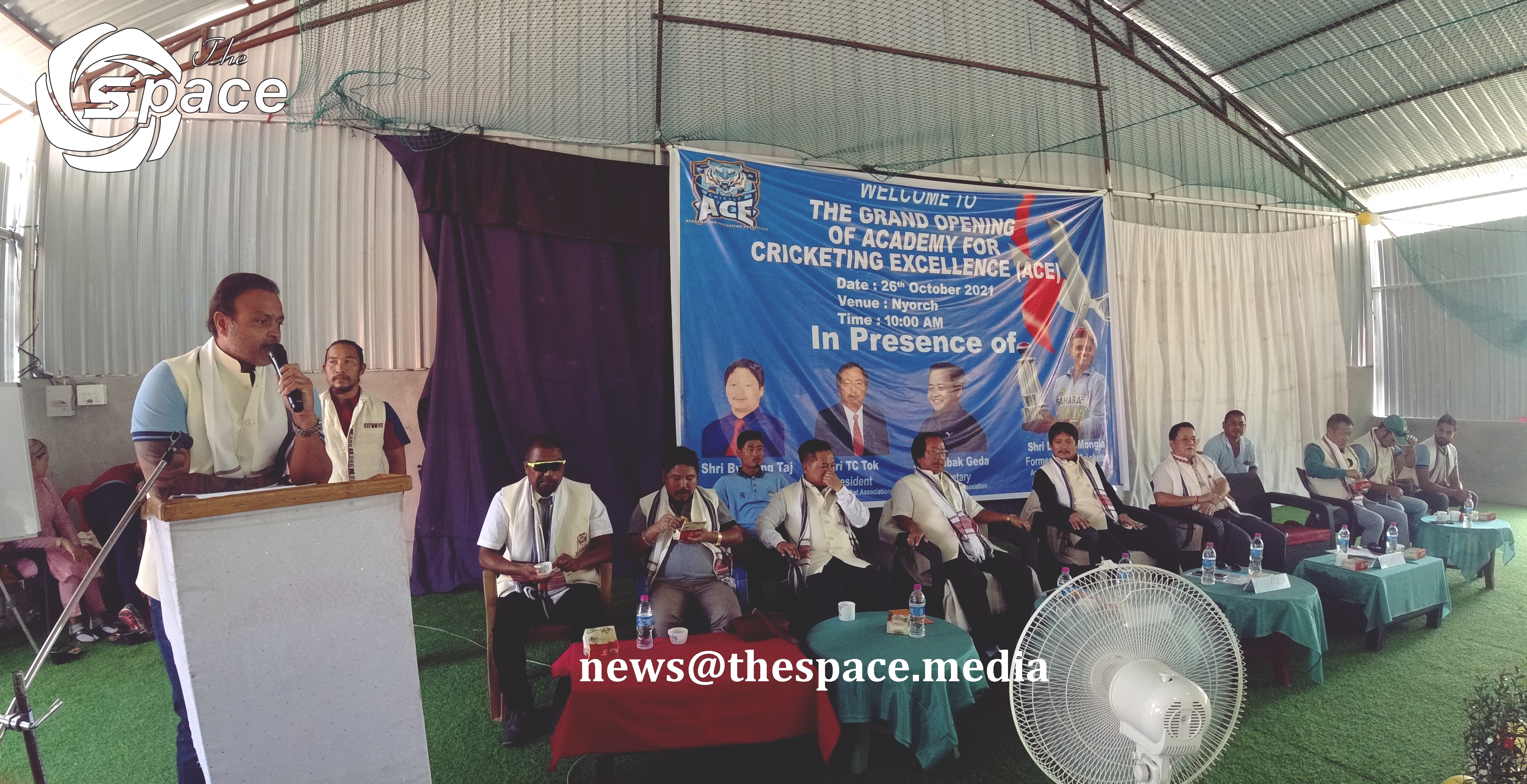 I see the fire and will among the young cricketers of Arunachal Stated Dinesh Mongia ,at the Opening Ceremony of Indoor Cricket Academy ,Nyorch