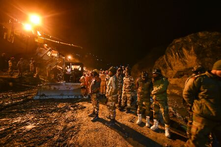 Rescue operation to locate 25-35 workers trapped inside Tapovan tunnel continues