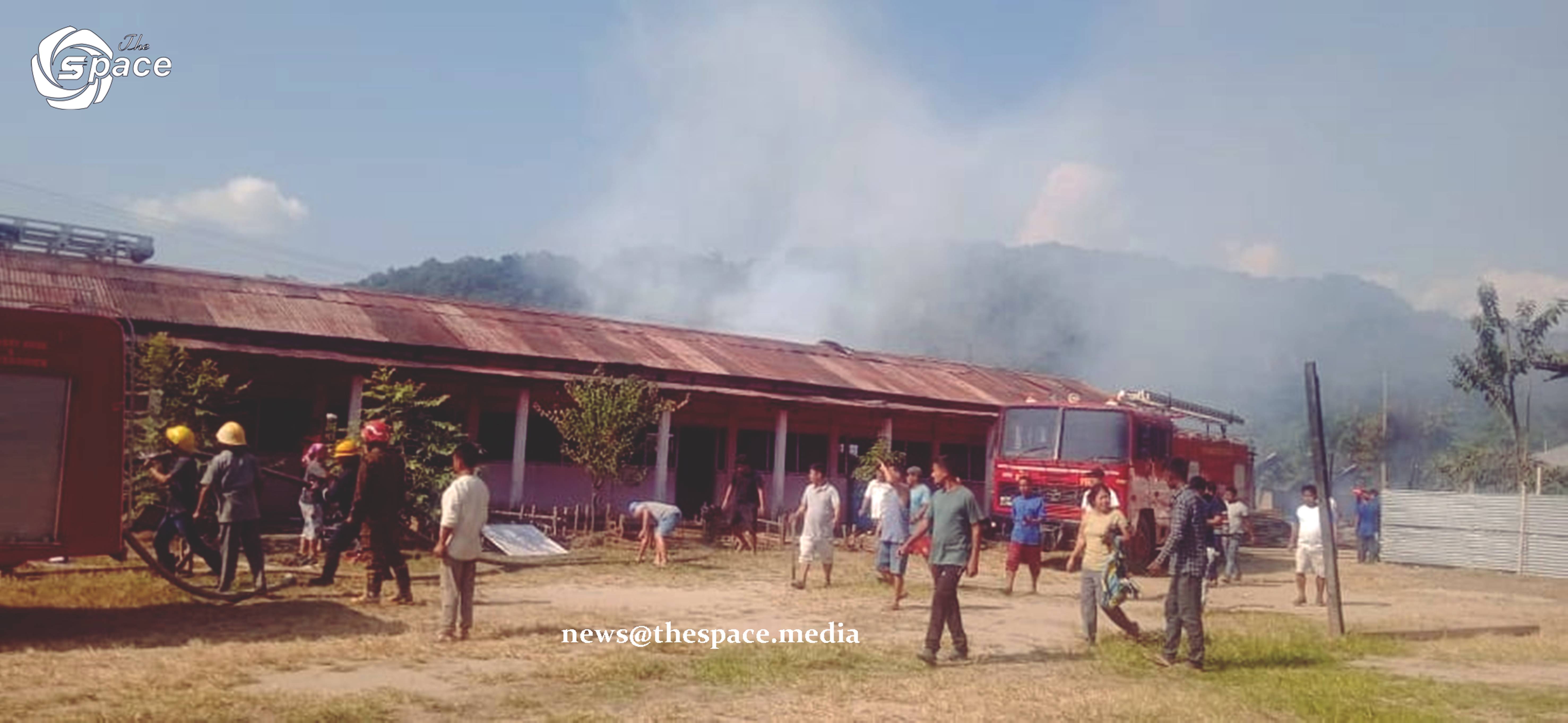 Fire devoured Green Valley School Likabali: 