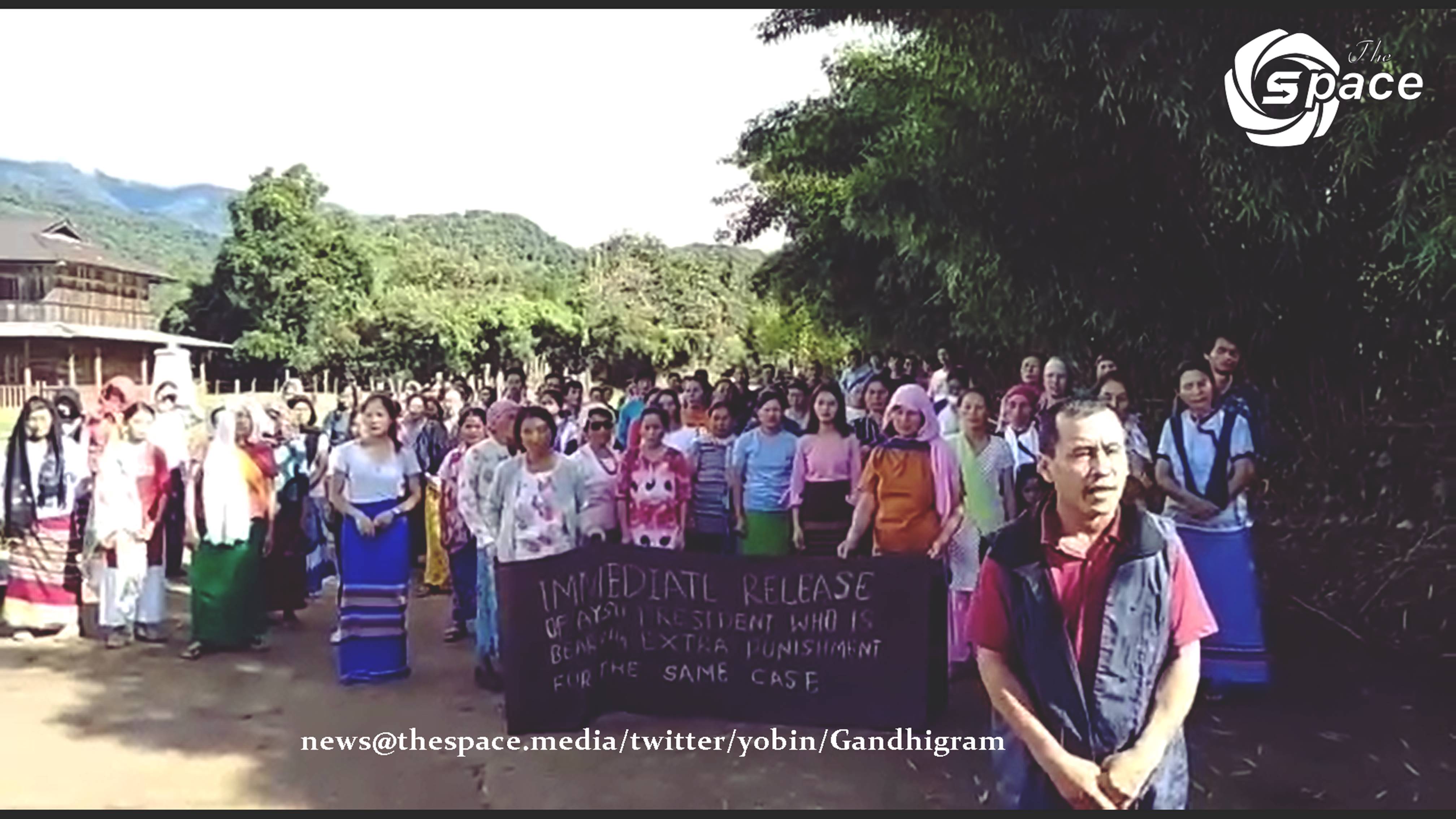 Yobins of Vijoynagar demands for the early release of All Yobin Students Union who was arrested in the month of December 2020