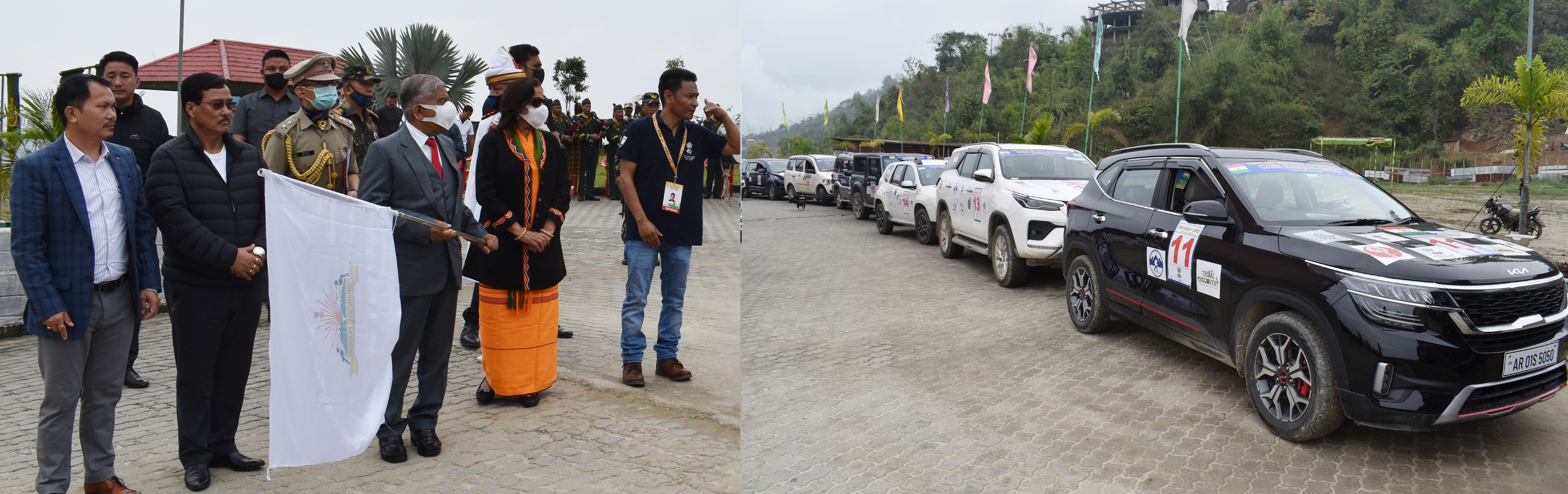 Governor flags off the North-East India Inter-State Friendship Car Rally