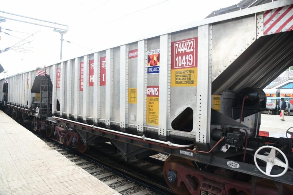 Indian Railways launches its first indigenously made Aluminum Freight Rake from Bhubaneswar.