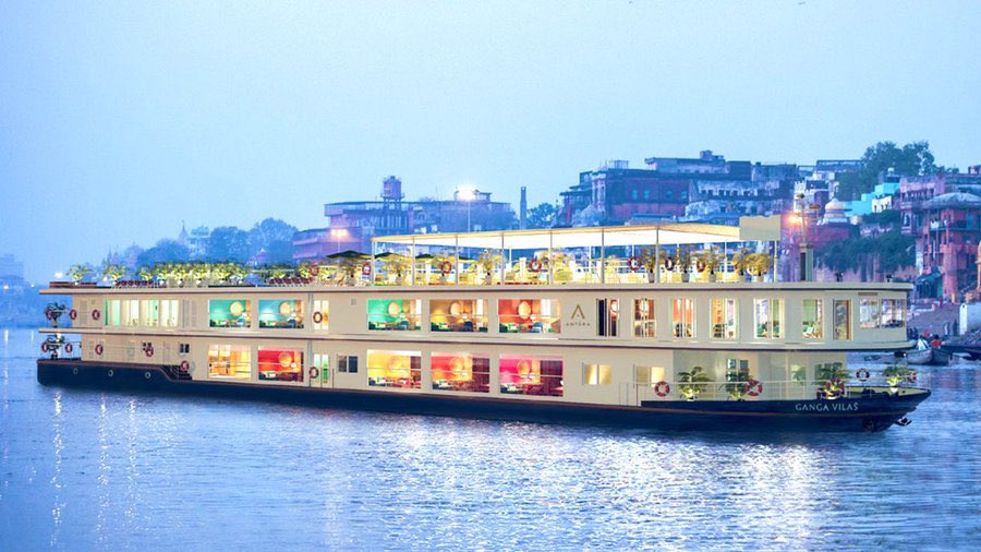 PM Modi flags off World’s Longest River Cruise in Varanasi.