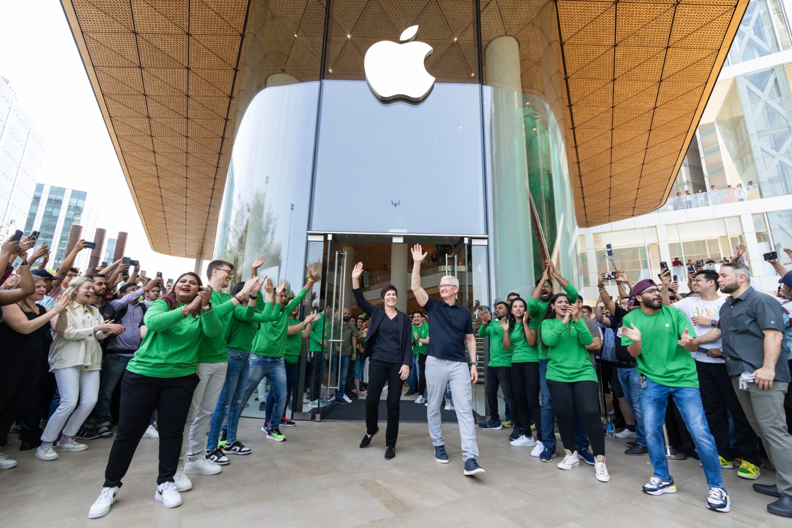 India's first Apple store opens in Mumbai.