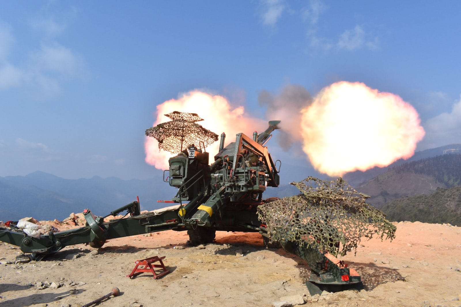 Indian Army holds Buland Bharat, an integrated surveillance and firepower training exercise in Arunachal Pradesh.