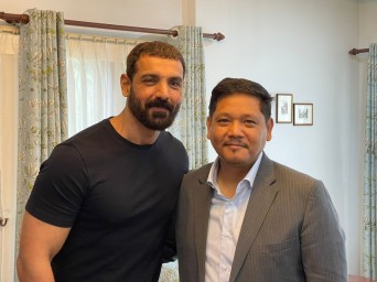 John Abraham and Meghalaya CM Conrad K Sangma to collab for a North East United Football Academy in Shillong.