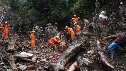 Himachal Pradesh government declares the whole state a 'natural calamity affected area' following incessant rains causing large-scale damage to life and property.