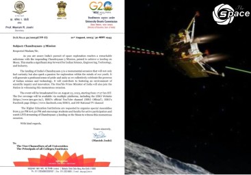 UGC directs all the Higher Education Institutions to organise livestreaming of Chandrayaan-3 historic landing on Moon.